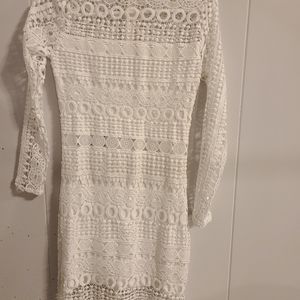 White lace net dress size S